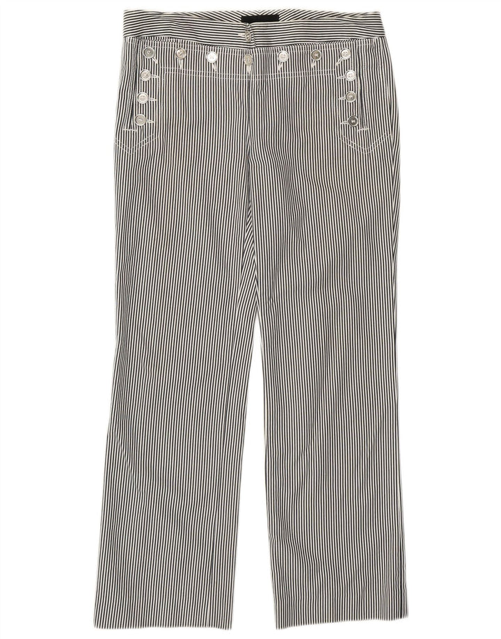 DOLCE & GABBANA Женские повседневные брюки IT 40 Small W29 L27 Черные в тонкую полоску