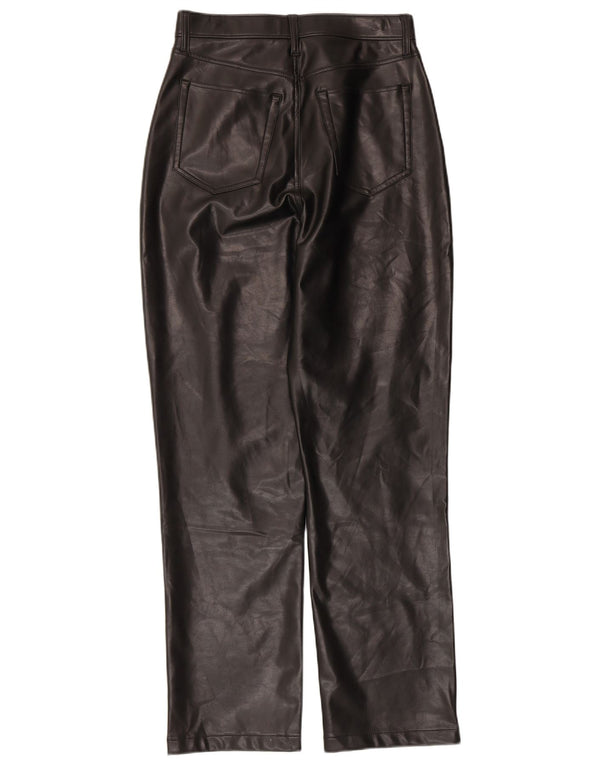 Abercrombie & Fitch Женские прямые брюки из искусственной кожи США 8 Средний W29 L
