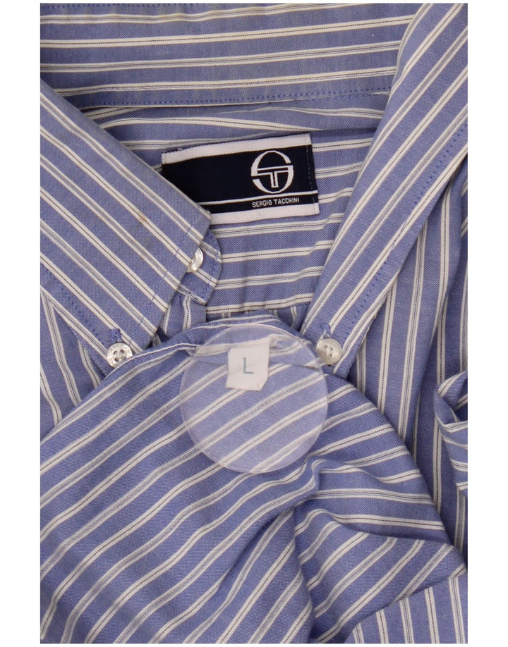 Мужская рубашка Sergio Tacchini, большая синяя полоска