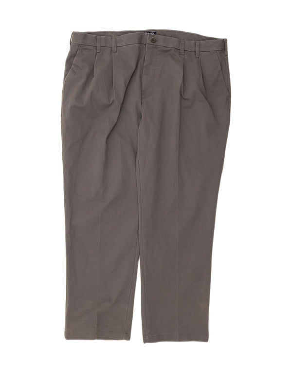 IZOD Mens Pegged Chino Trousers W46 L32 Grey Cotton