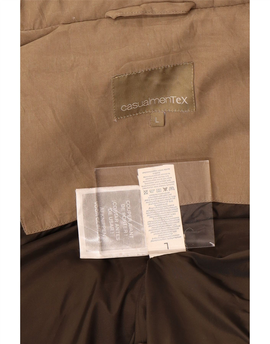 Мужской утепленный жилет VINTAGE UK 40, большой размер, бежевый из полиэстера