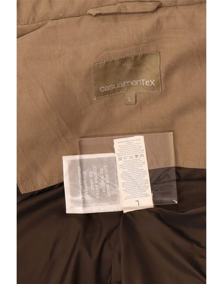 Мужской утепленный жилет VINTAGE UK 40, большой размер, бежевый из полиэстера