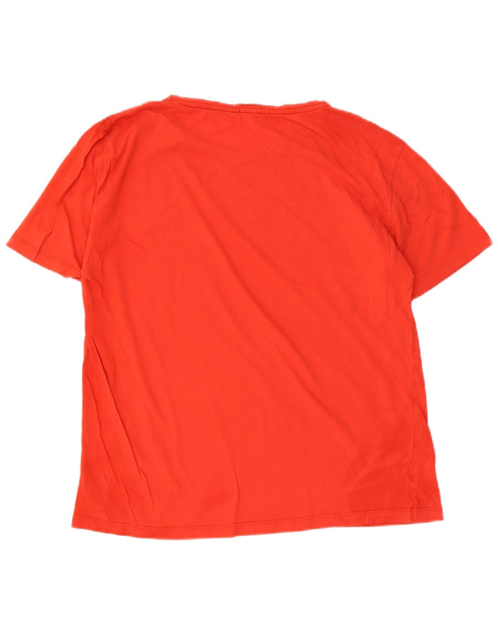 Женская футболка Tommy Hilfiger Top UK 14, средний красный хлопок