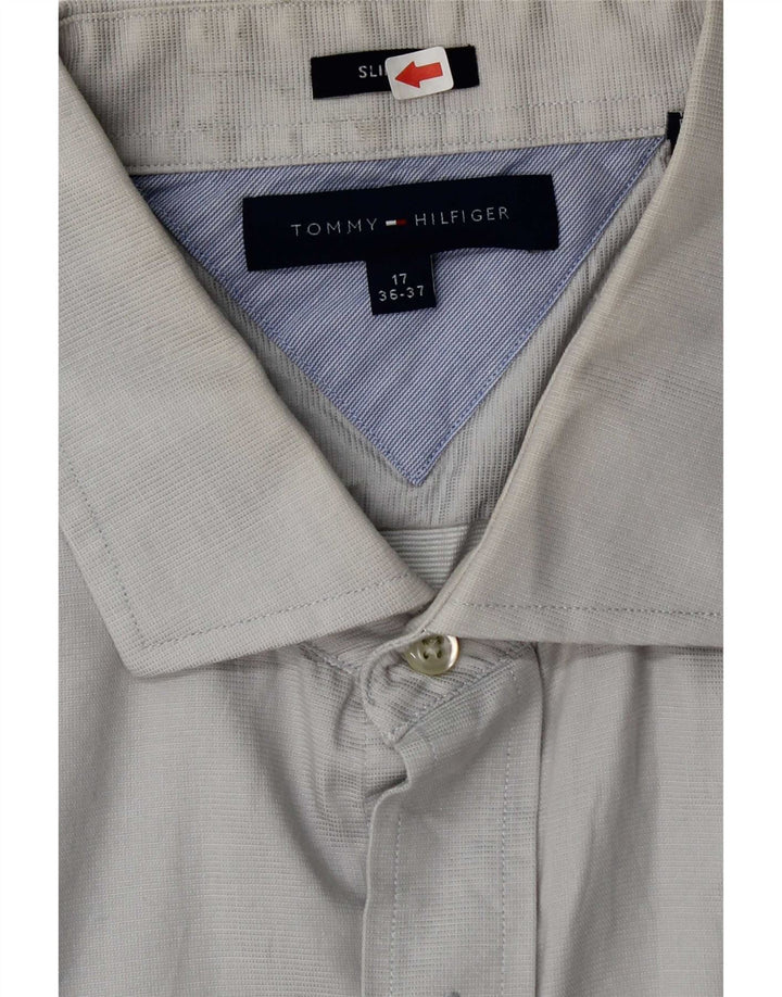 Мужская рубашка приталенного кроя Tommy Hilfiger, размер 17 XL, серая