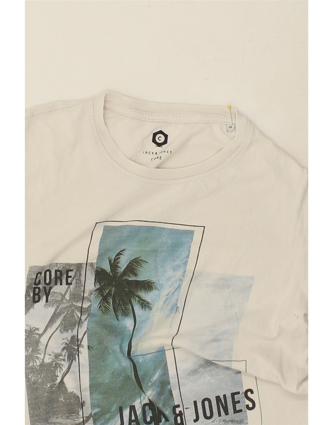 JACK & JONES Mens Graphic T-Shirt Top Medium Grey Cotton | Vintage Jack & Jones | Thrift | Second-Hand Jack & Jones | Used Clothing | Messina Hembry 
