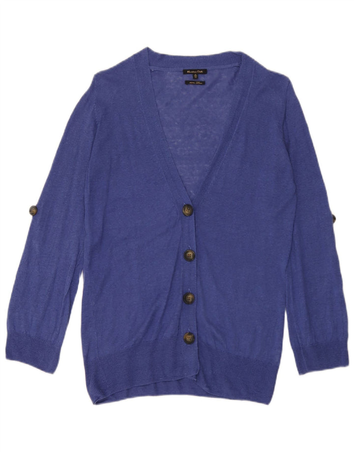 Женский кардиган Massimo Dutti UK 12, средний синий лен
