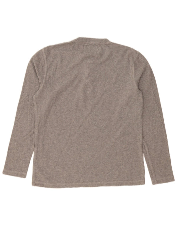 SUPERDRY Мужской топ с длинным рукавом, средний серый