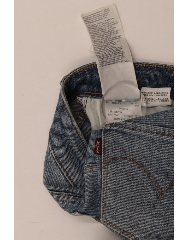 Женские прямые джинсы Levi's W28 L34 синие, хлопок