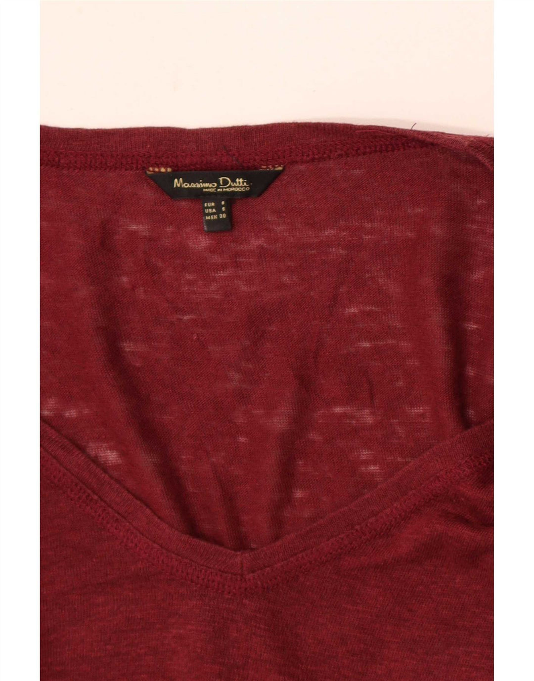 Женская футболка Massimo Dutti Top UK 10, маленькая бордовая