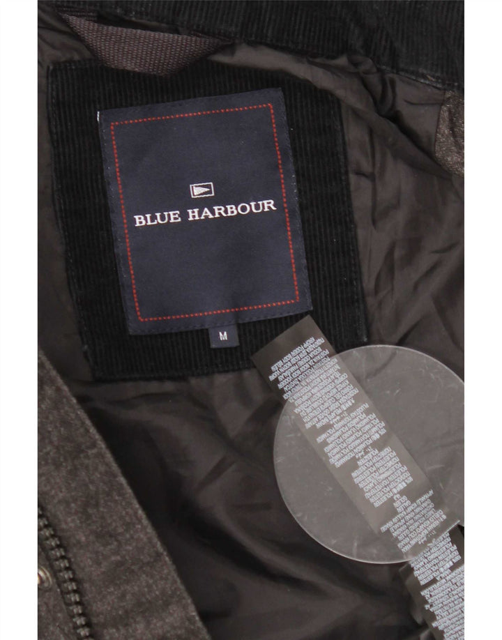 Мужская стеганая куртка Marks & Spencer Blue Harbor UK 38 среднего серого цвета