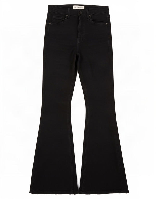 Женские расклешенные джинсы Topshop Jamie W28 L32, черный хлопок
