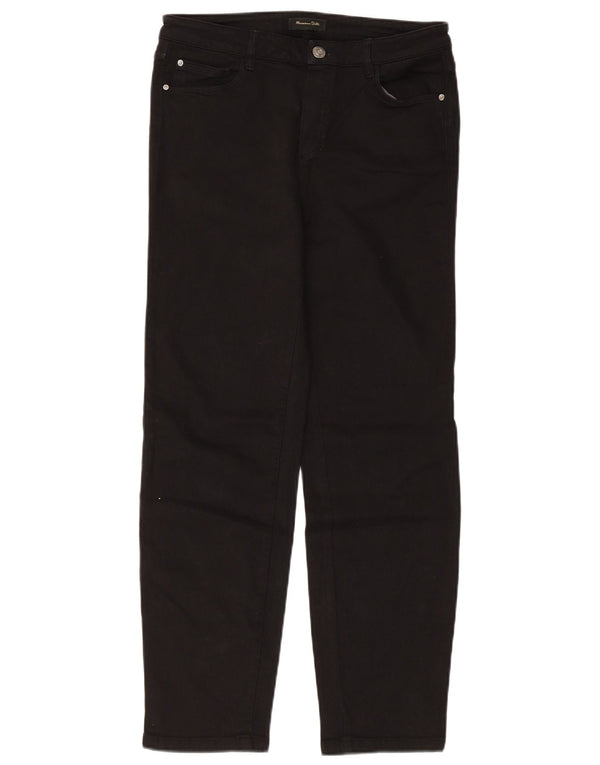 Женские прямые повседневные брюки Massimo Dutti EU 38 Small W28 L28, черные