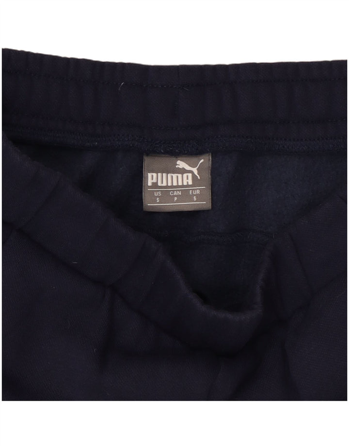 Мужские спортивные брюки с рисунком Puma, маленькие, темно-синие
