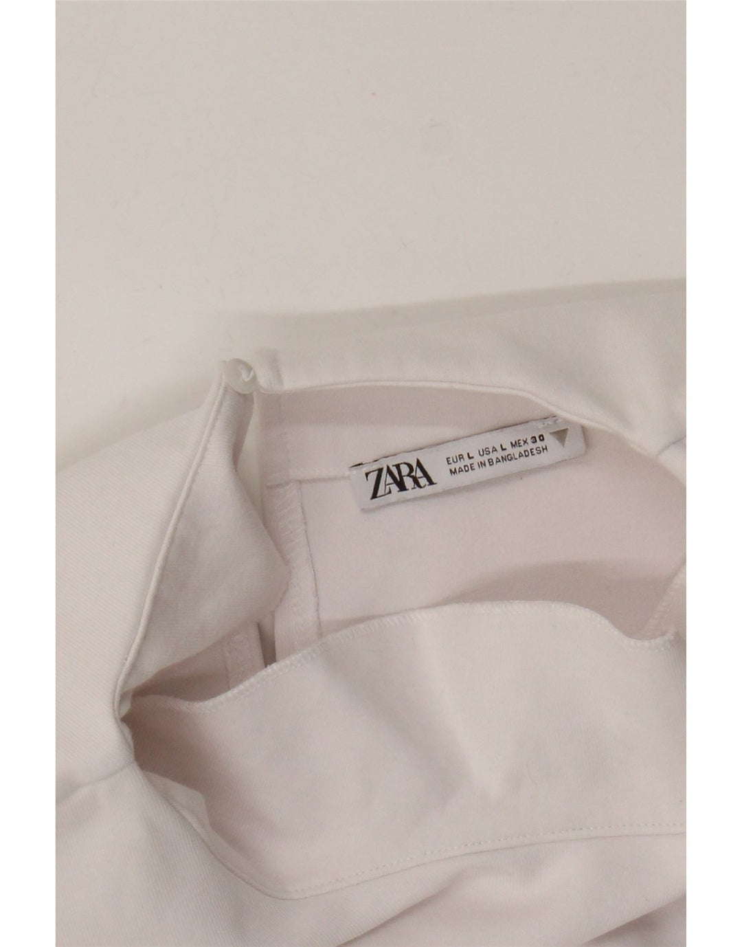 Женская укороченная блузка без рукавов Zara UK 14, большая белая