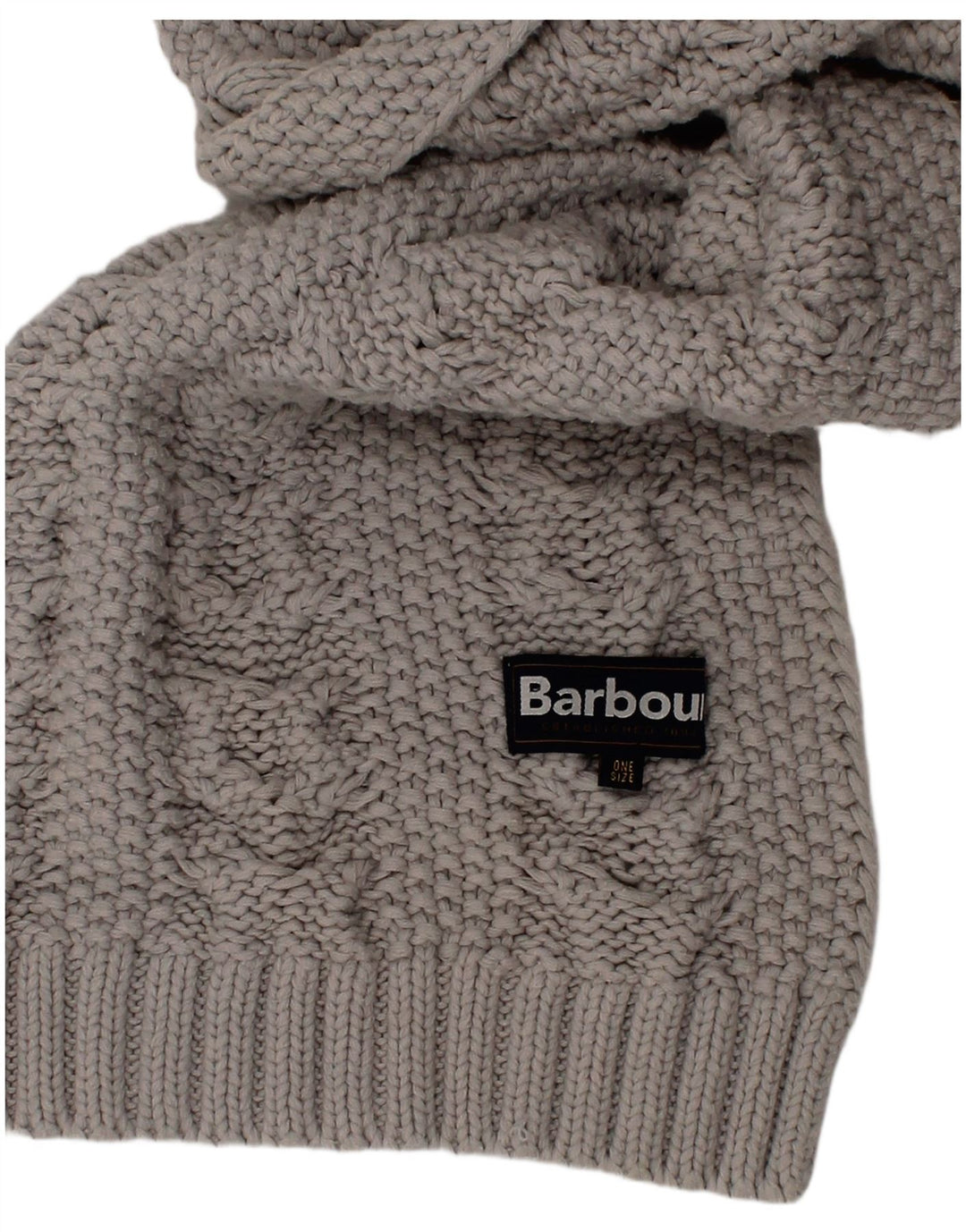 Женский вязаный прямоугольный шарф Barbour, один размер, серый