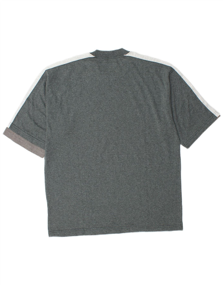 Мужской джемпер Diadora с круглым вырезом и рисунком, средний серый цвет с цветными блоками