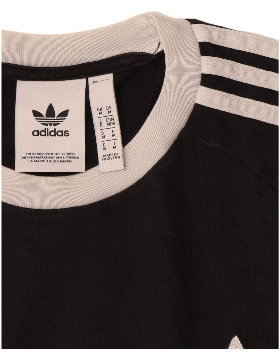 ADIDAS Мужская футболка из хлопка среднего размера, черная