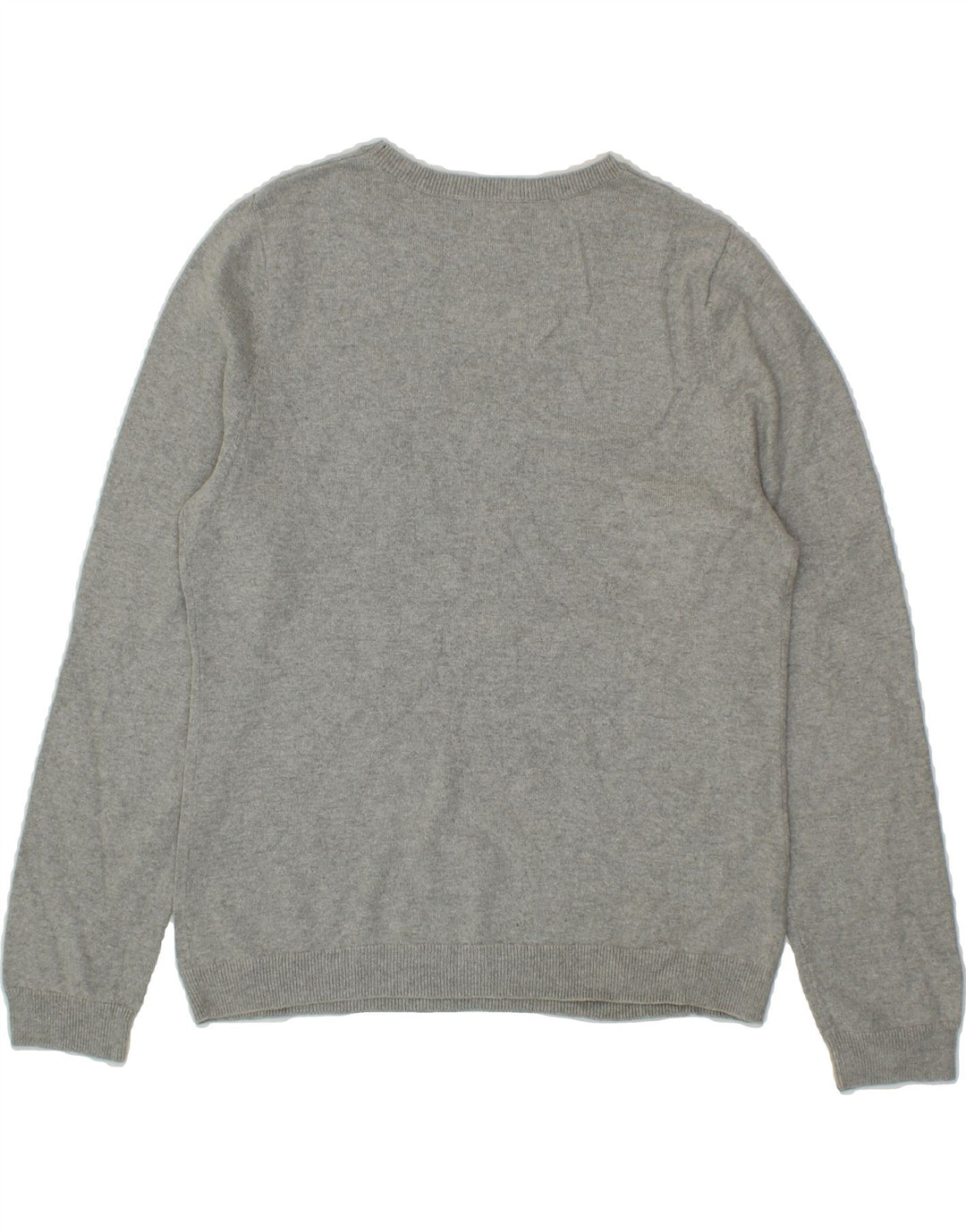 IZOD Womens Crew Neck Jumper Sweater UK 16 Large Grey Argyle/Diamond Vintage Izod and Second-Hand Izod from Messina Hembry 