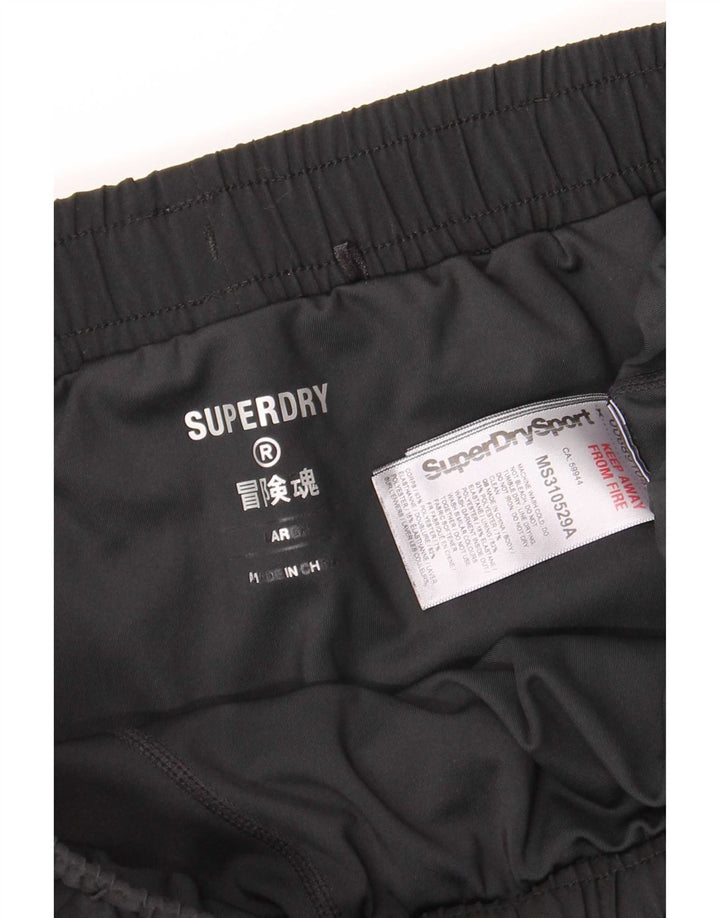 Женские спортивные шорты Superdry UK 16, большие черные, полиэстер