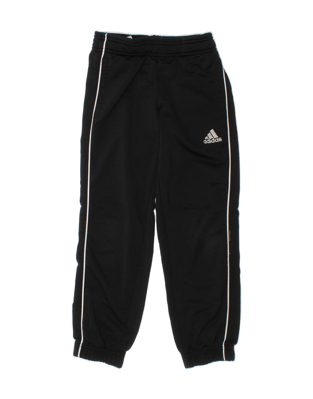 ADIDAS Boys Tracksuit Trousers Joggers 7-8 Years  Black Polyester Vintage Adidas and Second-Hand Adidas from Messina Hembry 