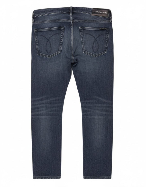 Мужские узкие джинсы Calvin Klein W34 L30, синий хлопок