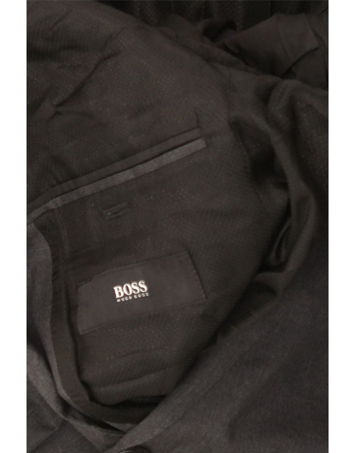 Мужской пиджак на 2 пуговицах HUGO BOSS UK 36 маленький серый