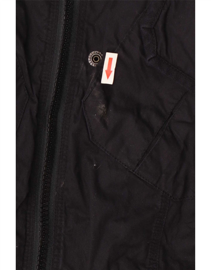Мужская куртка Superdry Utility UK 38, средний черный хлопок