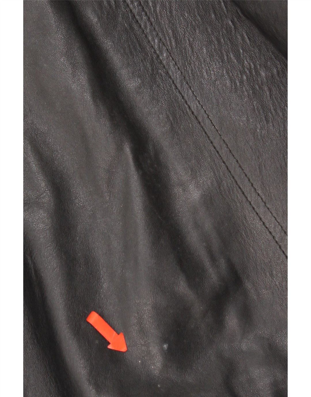 Винтажная женская кожаная куртка UK 16, большая черная кожаная