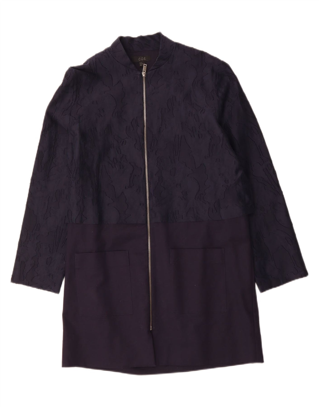 Женское пальто COS EU 40, средний темно-синий камуфляжный хлопок