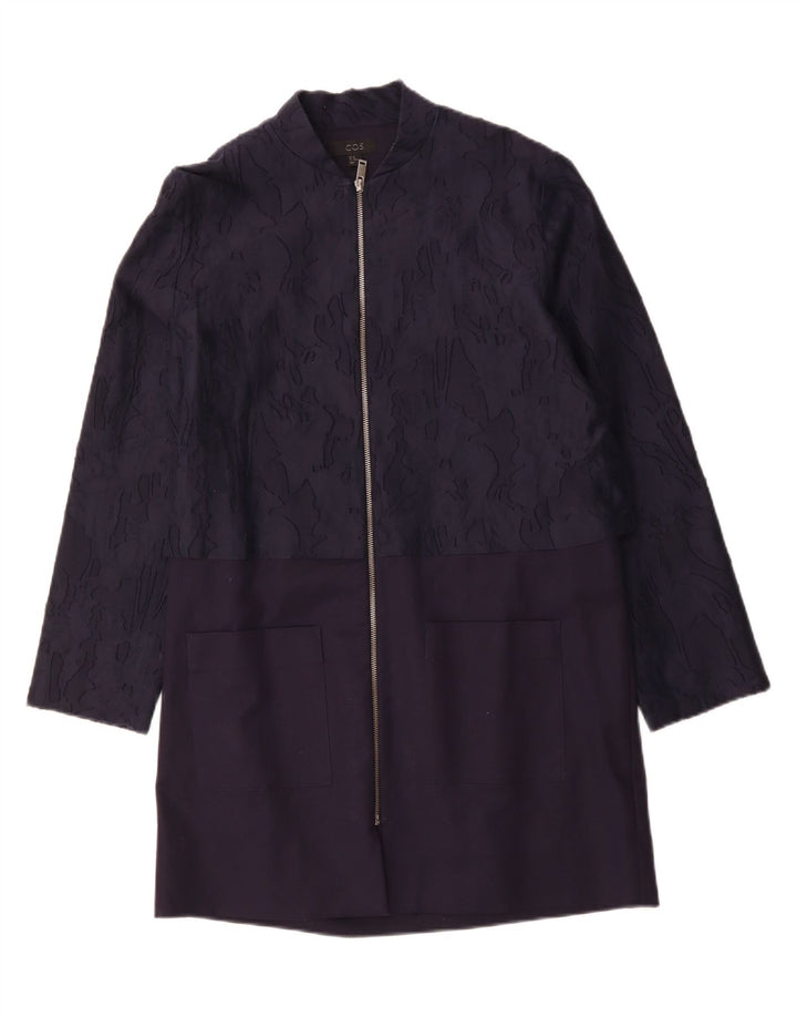 Женское пальто COS EU 40, средний темно-синий камуфляжный хлопок