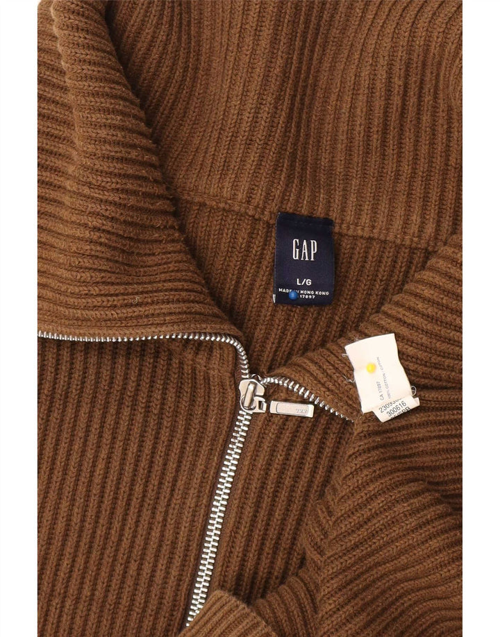 Мужской кардиган Gap, большой коричневый хлопковый свитер