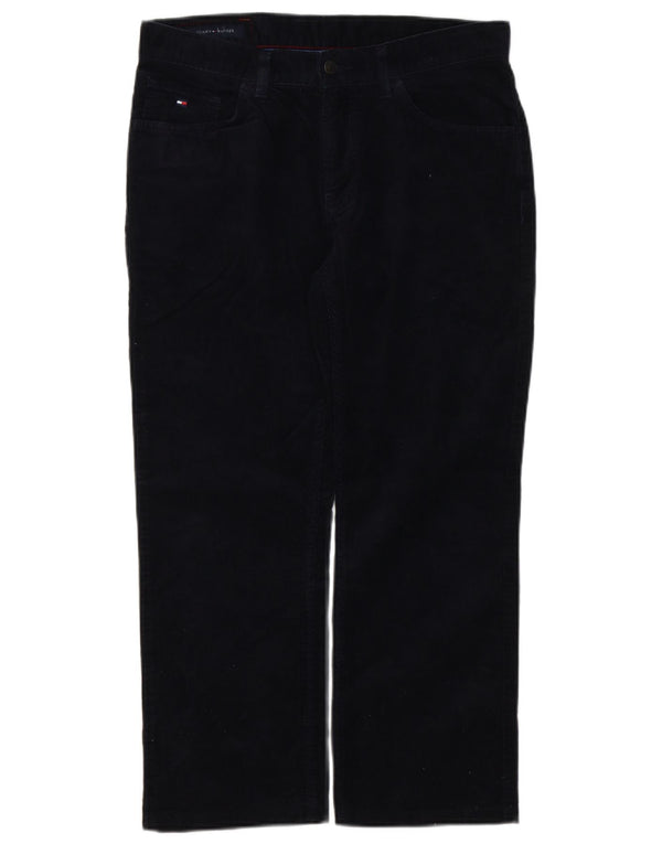 Мужские прямые вельветовые брюки Tommy Hilfiger W32 L26 темно-синие, хлопок