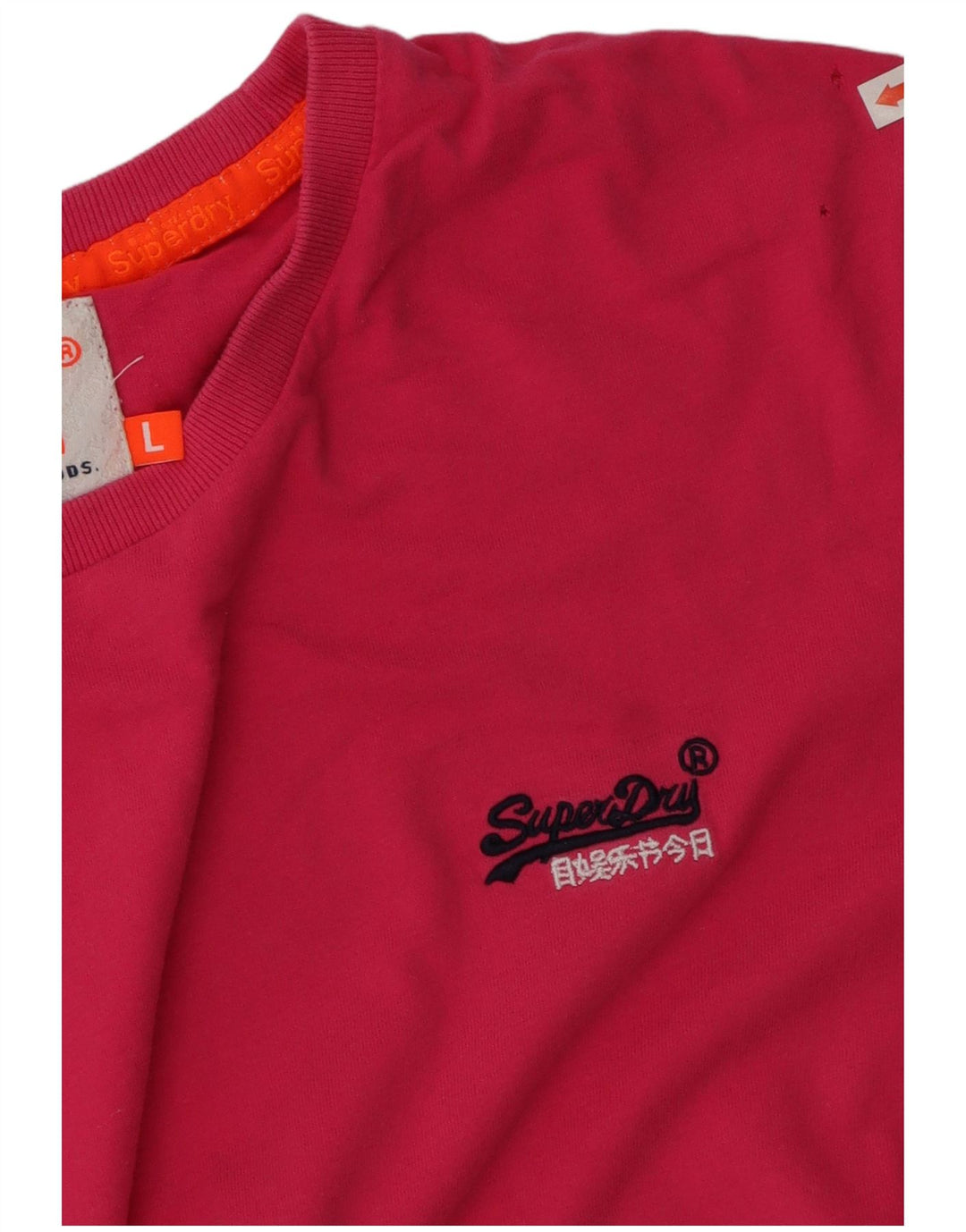 Женская футболка Superdry, большой розовый хлопок