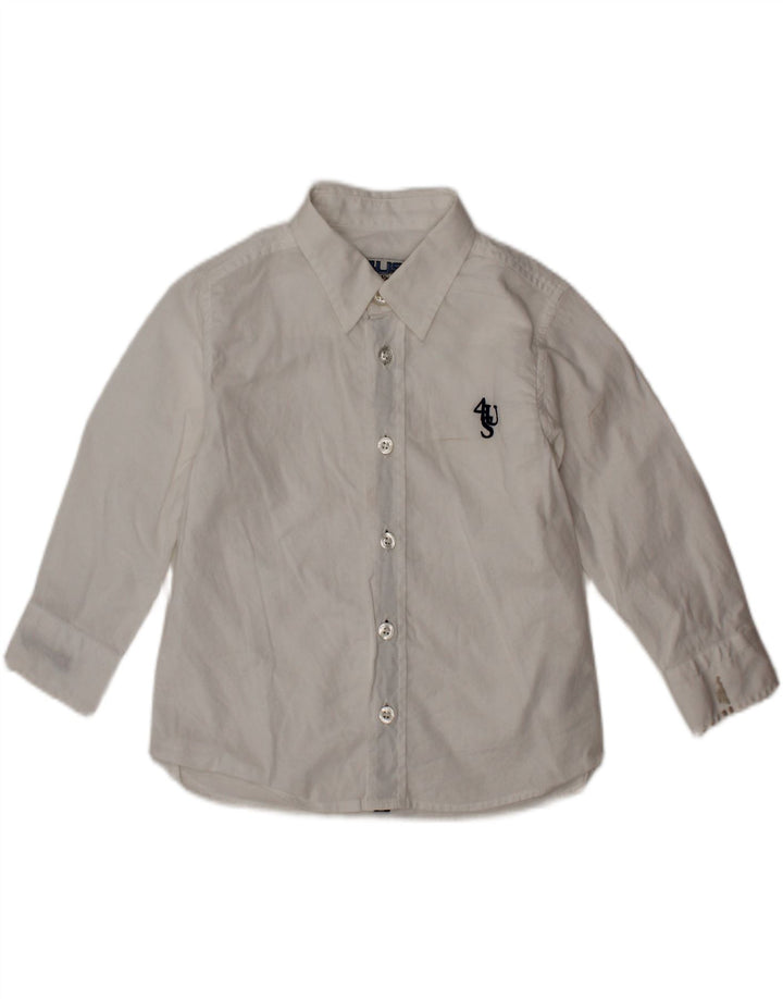 Рубашка CESARE PACIOTTI 4US для мальчиков 9-12 месяцев, белый хлопок