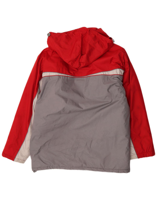 Мужская лыжная куртка с капюшоном Maui and Sons UK 42 XL, серая, полиэстер с цветными блоками