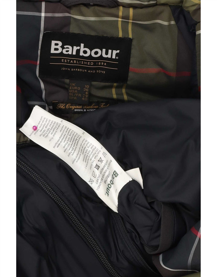 Женская парка большого размера с капюшоном Barbour UK 10, маленькая серая, хлопковая