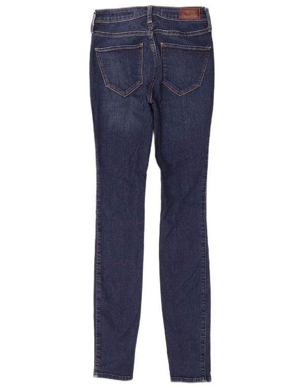 Женские джинсы суперскинни с высокой талией Hollister W24 L30, синий хлопок