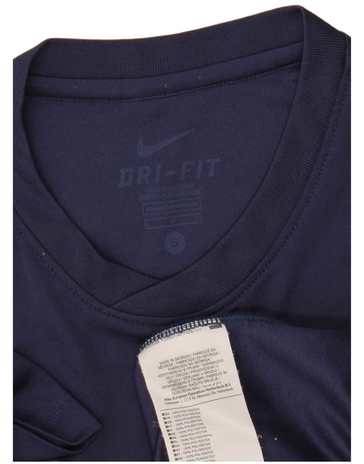 Мужская футболка Nike Dri Fit, маленький темно-синий полиэстер