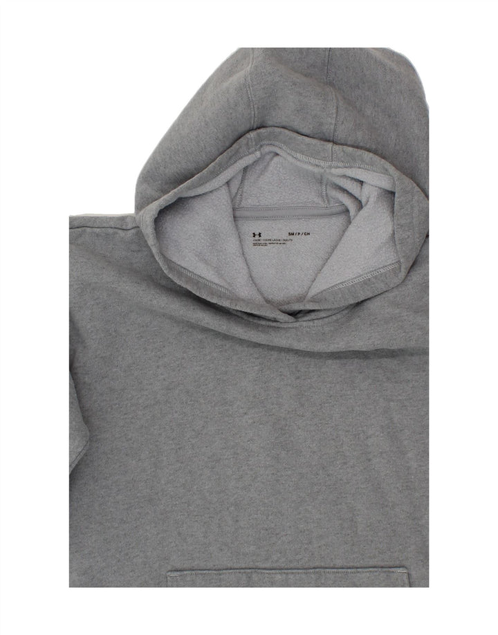 UNDER ARMOUR Womens Oversized Graphic Hoodie Jumper UK 10 Small Grey Vintage Under Armour and Second-Hand Under Armour from Messina Hembry 
