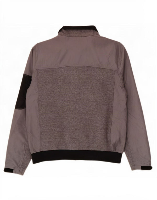 Мужская куртка-бомбер Zara UK 44 2XL, серая, полиэстер с цветными блоками