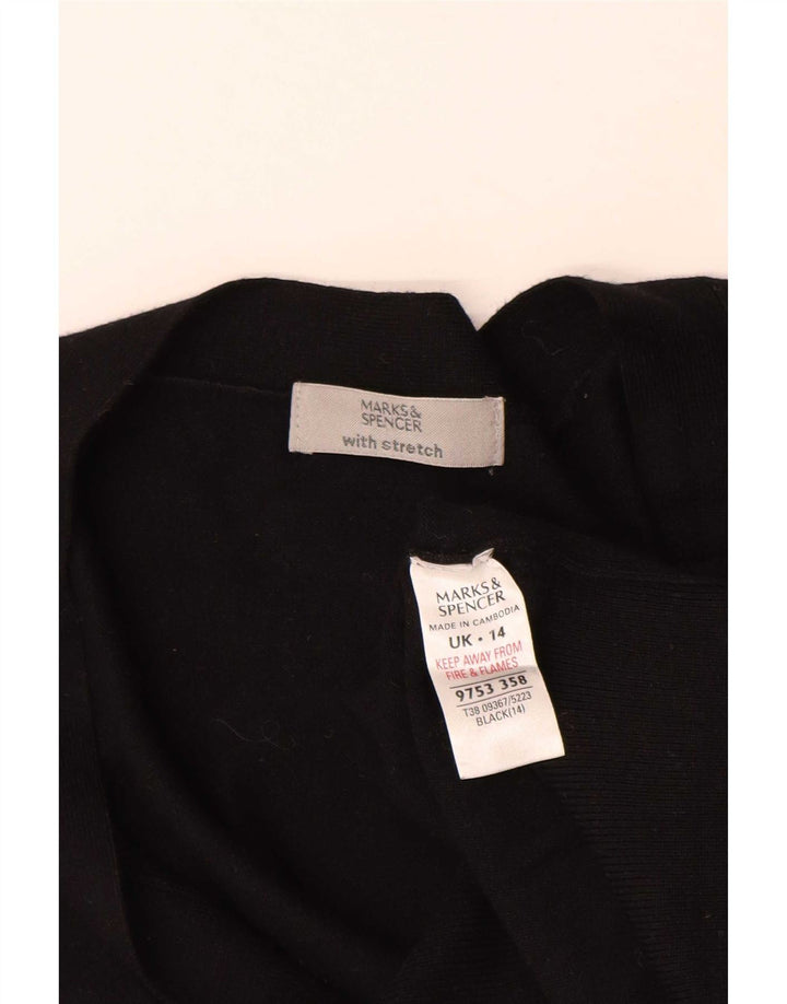 Женский укороченный кардиган Marks & Spencer UK 14, средний черный