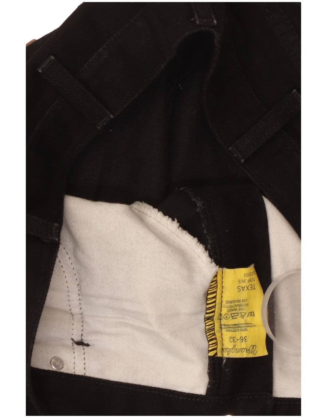 Мужские прямые джинсы WRANGLER Texas W36 L32, черный хлопок