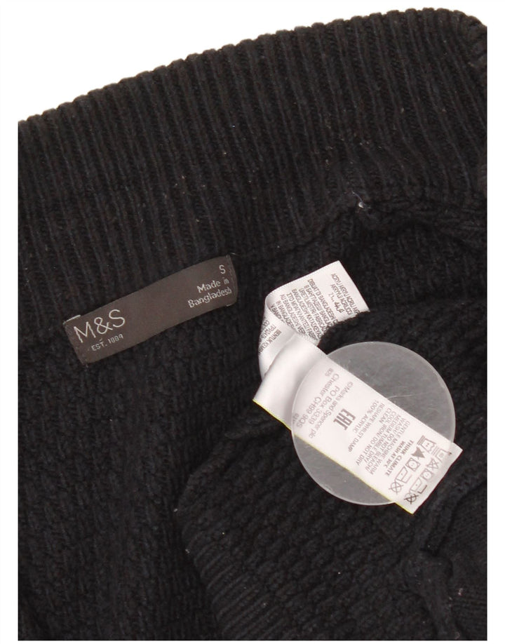 Мужской свитер-кардиган Marks & Spencer, маленький, темно-синий, акрил