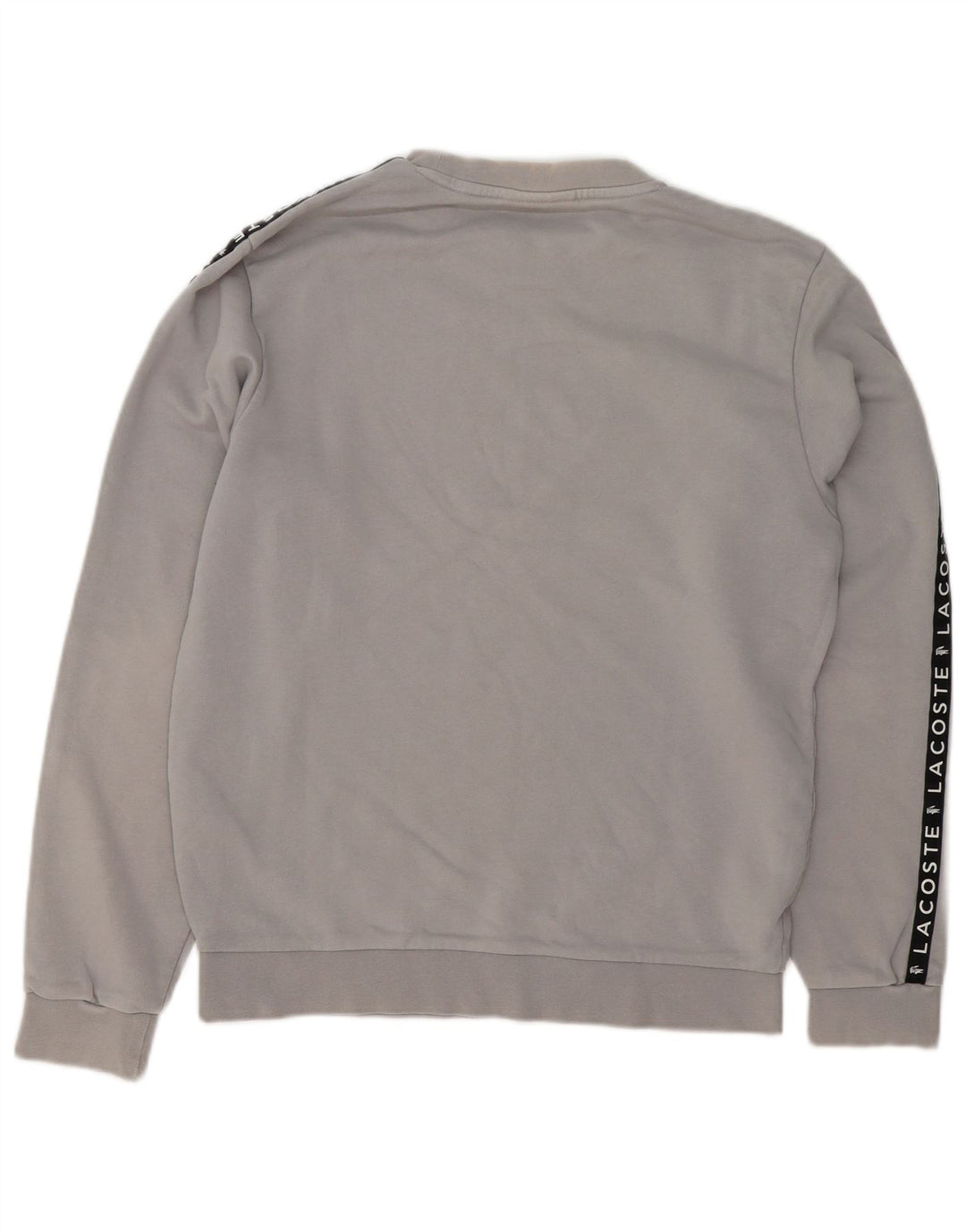 Мужской свитшот с рисунком Lacoste, размер 3, маленький, серый, с цветными блоками