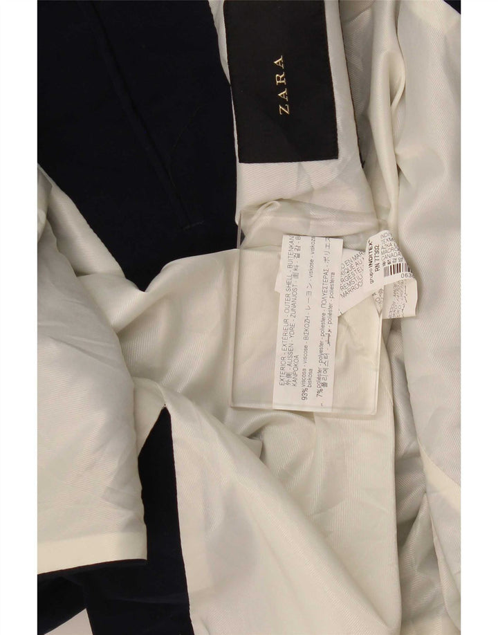 Мужской пиджак Zara на 2 пуговицах IT 54 2XL Темно-синий из вискозы