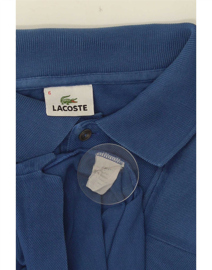 Мужская рубашка-поло Lacoste, размер 6 XL, синяя, хлопок