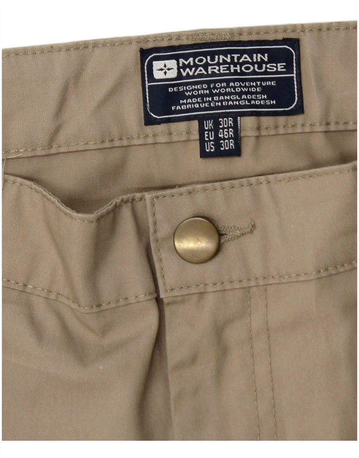 MOUNTAIN WAREHOUSE Mens Cargo Shorts W30 Medium Beige Polyester