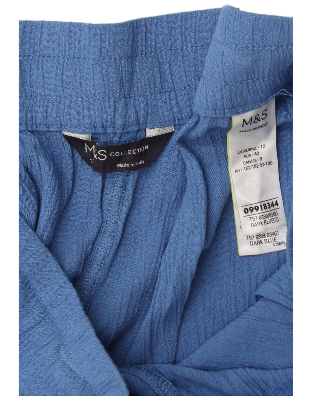 Женские спортивные шорты Marks & Spencer UK 12, средний синий, вискоза