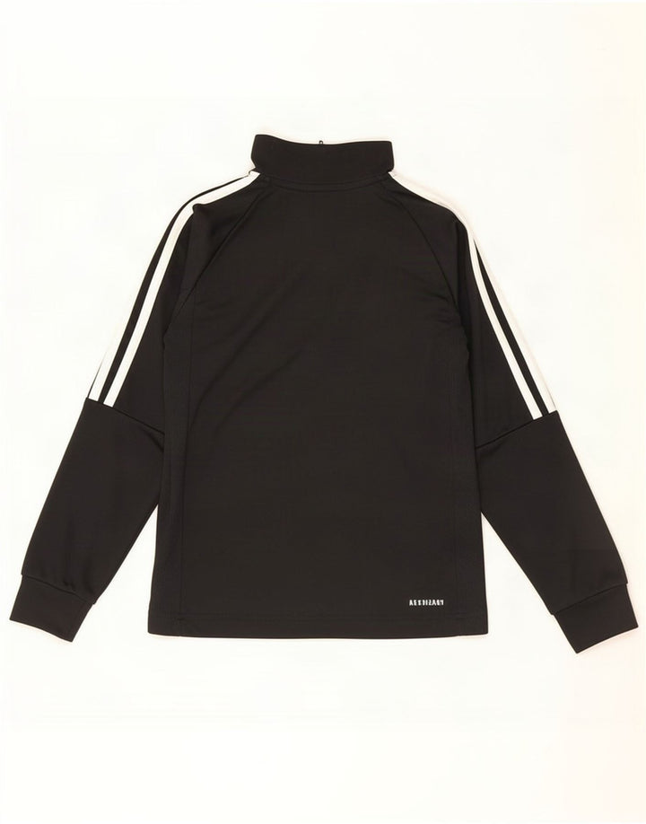 Пуловер с воротником на молнии Adidas для мальчиков Aeroready, спортивный костюм, черный, 9–10 лет