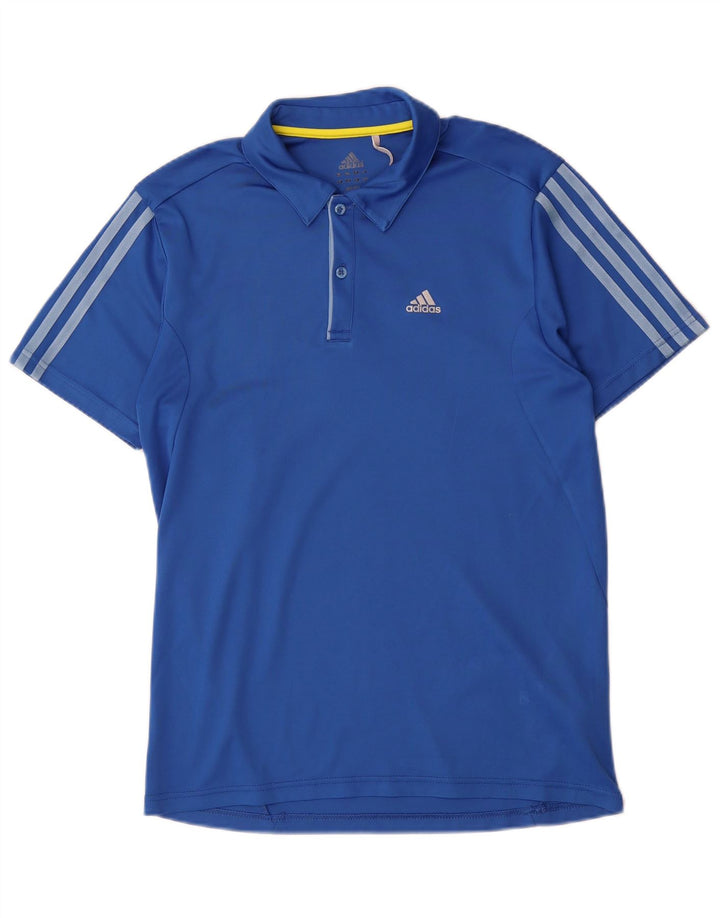 Мужская рубашка-поло Adidas Climalite, маленькая синяя, полиэстер